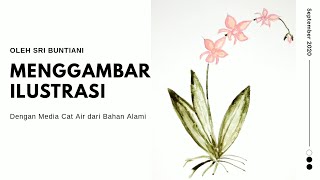 Menggambar Ilustrasi dengan Media Cat Air dari Bahan Alami