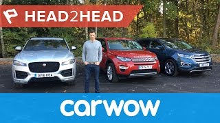 Jaguar F-Pace vs Land Rover Discovery Sport vs Ford Edge 2017 review | Head2Head