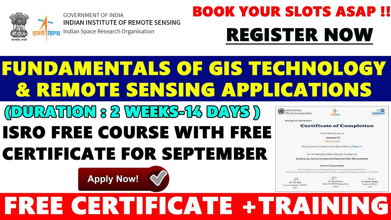 ISRO Free Course With Free Certificate | ISRO Free Certificate | Remote ...