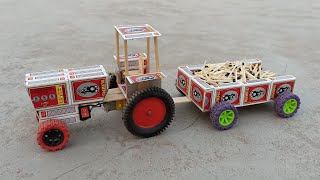 how to make tractor trolley with matchbox - Top diy making mini garage for tractors construction