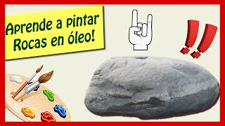 Cómo pintar ROCAS en ÓLEO muy FÁCIL! 🎨 /TRAZOS RÁPIDOS