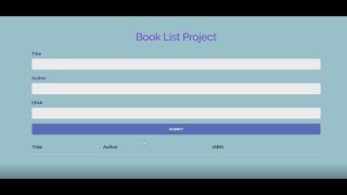 Book List Project with source code