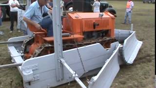 1929 oliver cletrac snow plow running,