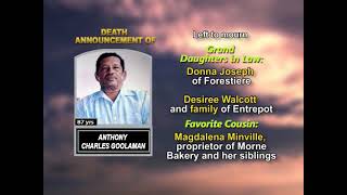 Anthony Charles Goolaman ~ Long Obituary