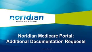 Noridian Medicare Portal Additional Documentation Requests