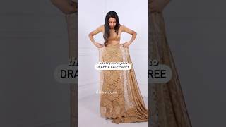 Draping a Lace Saree in 10 Seconds |  saree draping styles | saree video |saree for women | #shorts