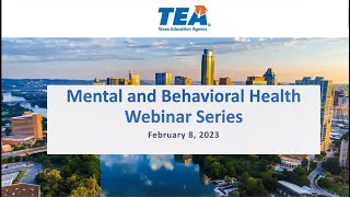Mental & Behavioral Health Webinar Series - Session 2: Community Resource Coordination Groups (CRCG)