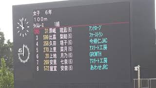 2022  第26回　春季記録会  小学6年女子 100ｍ  タイムレース1組