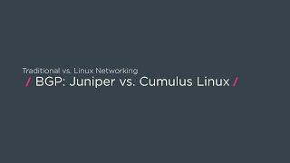 How to configure BGP with Juniper and NVIDIA Cumulus Linux