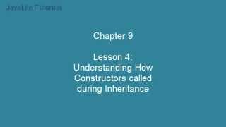 Chapter 9 ( Lesson 4: Understanding How Constructors Called During Inheritance)