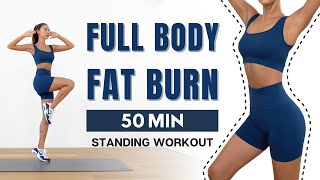 전신 살 털어내기!!💦 50분 서서하는 전신 살빼기 운동 - 팔, 다리, 복부 | 50min Full body Fat Burn Workout