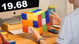 Giant 18cm Rubik's Cube Solved in 19.68 Seconds!