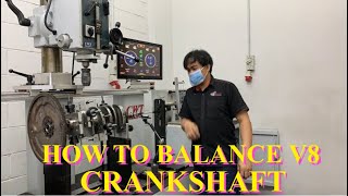 Dynamic Crankshaft Balancing of FORD MUSTANG Engine Full Set-up