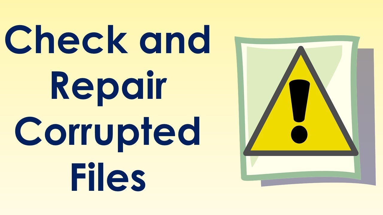 How To Repair Corrupted Files In Windows 7 - YouTube