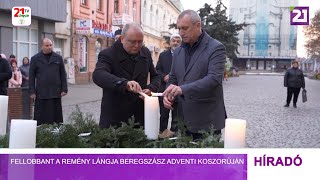 Tv21 Ungvár - Fellobbant a remény lángja Beregszász adventi koszorúján