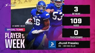 【X1 SUPER week1 MVP】SPECIAL TEAM OF THE WEEK Jhurell Pressley (IBM BIG BLUE)