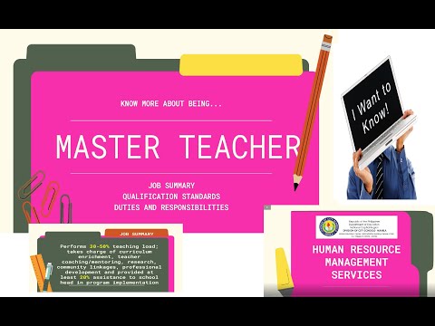 What does Master Teacher mean in education?
