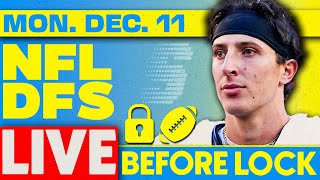 NFL DFS Live Before Lock | Titans-Dolphins & Packers-Giants MNF Week 14 DFS Picks