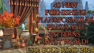 40 New Formulas, Praxis and Patterns | West Weald Furnishing Plans | Gold Road | New Chapter | ESO