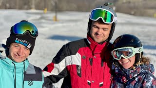 Zach’s first time skiing