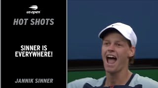 Jannik Sinner Wins OUTRAGEOUS Point  | 2022 US Open