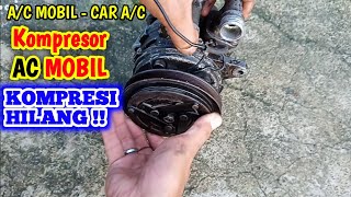 the cause of the CAR air conditioner compressor is compression and suction can't