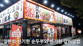 일본의 신기한 순두부와 신기한 갈비덮밥