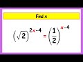 🔴Nice Exponential Equations | Find the Value Of X