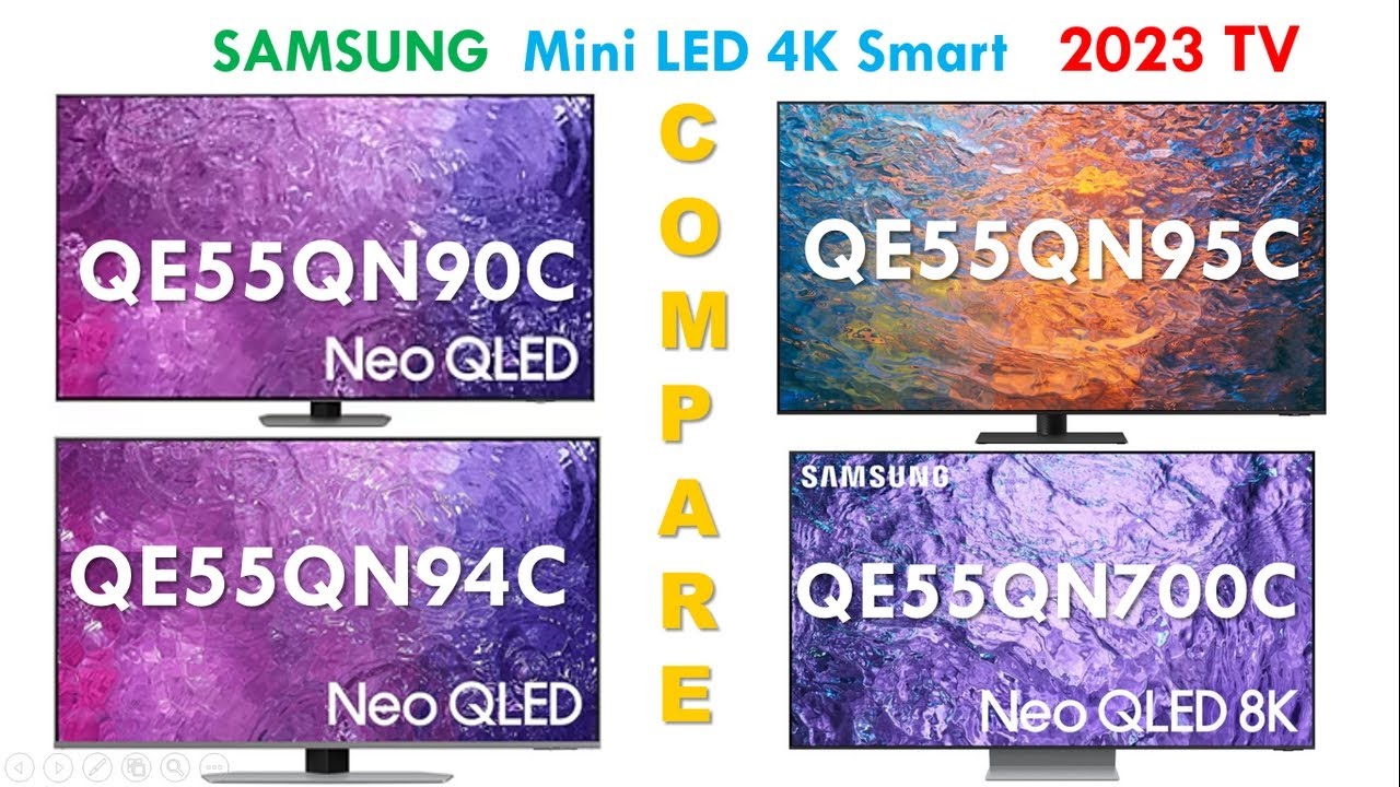 Samsung QE55QN90C Vs QE55QN94C Vs QE55QN95C Vs QE55QN700C TV Comparison ...