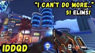 51 ELIMS!🔥IDDQD INSANE SOLDIER:76 GAMEPLAY! OVERWATCH 2 6V6 SEASON 14