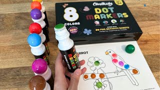 Chalkola Dot Markers + Activity Sheets | Full Demo + Review
