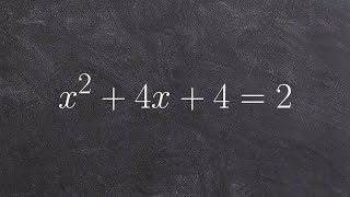 Solving equations using the square root method