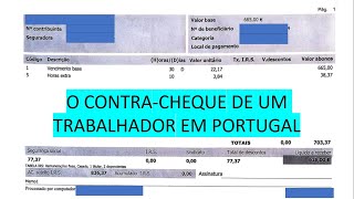 O CONTRA CHEQUE DE UM TRABALHADOR EM PORTUGAL