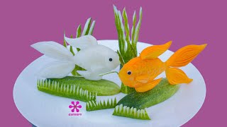 How to Carve Fishes | Feel Relaxed with Beautiful Garnishes