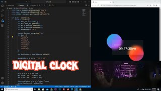 ASMR Programming - Coding Digital Clock Javascript - No Talking