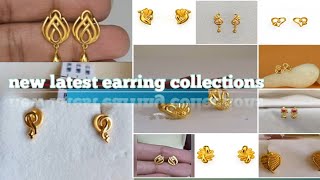 ಬರಿ  2.gram#lightweight #daily wear  22k # gold# earrings design collection# latest