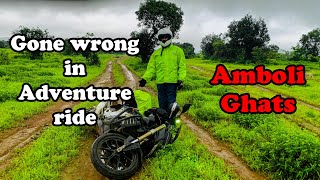 Adventure ride gone wrong | Tilari Nagar \u0026 Amboli Ghats | deTourMaharashtra | Dinesh Chokkalingam|