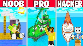 NOOB vs PRO vs HACKER: BALIKÇI TEKNESİ YAPI KAPIŞMASI!🐟 - Minecraft