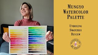 Mungyo watercolor palette - Unboxing | Swatches | Review - Watercolor for beginners