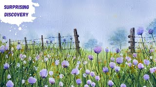 A Surprising Discovery For Painting Foreground Flowers In Watercolour