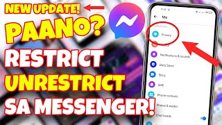 HOW TO RESTRICT & UNRESTRICT ON MESSENGER (Paano mag restrict/unrestrict)