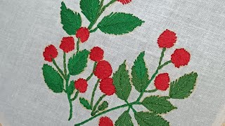 simple cherry embroidery 🍒Embroidery design |