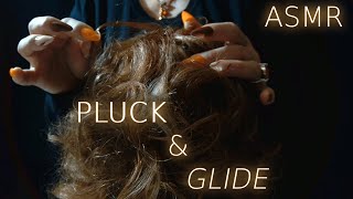 ASMR on a Wig | Scalp Check & Grabbing Hair Strings w/ Nails then Gliding Them Through | Long Pulls