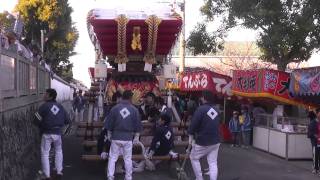 平成22年南あわじ市湊口八幡神社秋祭り 毛槍 宮入り 淡路だんじり