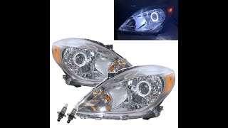 卡嗶車燈 適用於 NISSAN 日產 Sunny N17 MK1 11-14 光導LED光圈 鹵素魚眼 V2 大燈