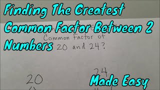 "Finding The Greatest Common Factor Between Two Numbers Made Easy"