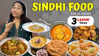 I ate SINDHI FOOD for 24 Hours | Aloo Tuk, Bhuga Chawar, Dal Pakwan & more | Cooking Challenge
