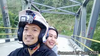 Sunmori bareng istri pakai KLX supermoto bore up 200cc ke puncak dharma geopark ciletuh sukabumi