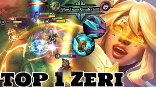 Wild Rift Zeri - Top 1 Zeri (Project Zeri Skin) Gameplay Rank Grandmaster