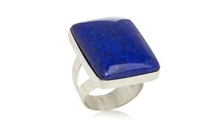 Jay King Blue Lapis Bold Sterling Silver Ring